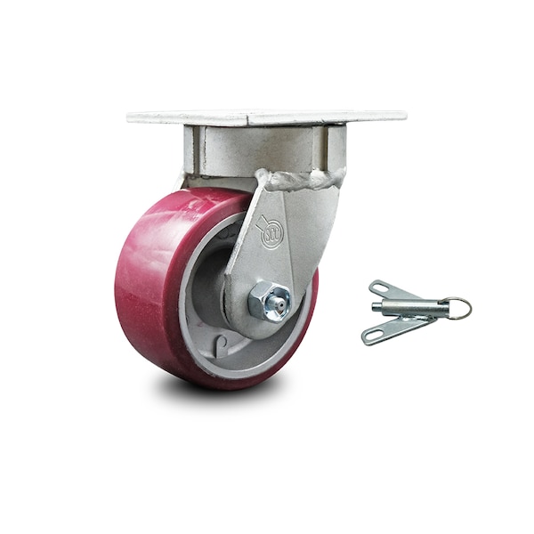 4 Inch Kingpinless Poly on Aluminum Wheel Swivel Caster with Swivel Lock SCC